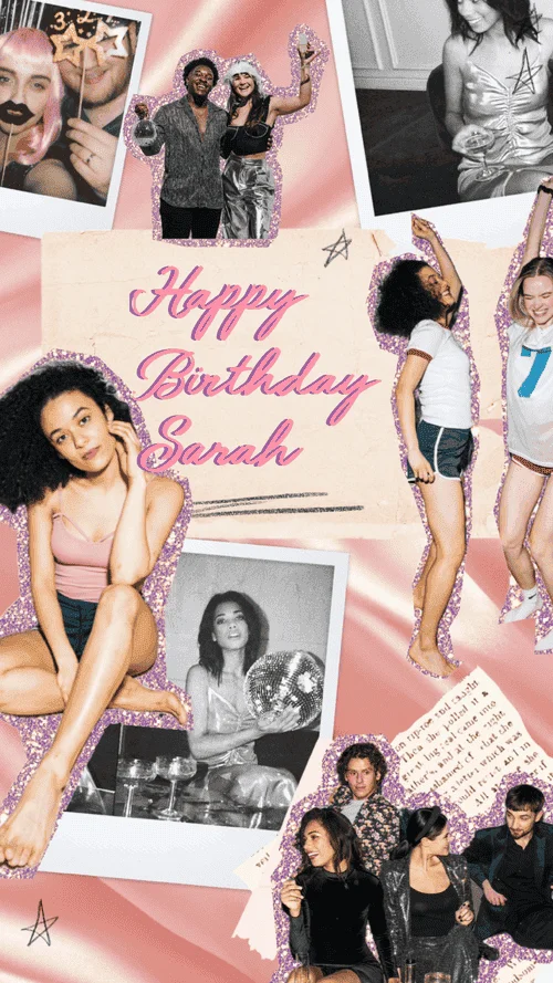 A collage made in PicCollage — Custom Birthday Greetings